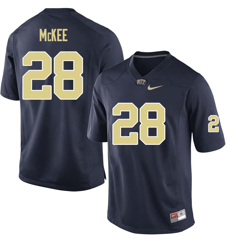 Men #28 Anthony McKee Pittsburgh Panthers College Football Jerseys Sale-Navy